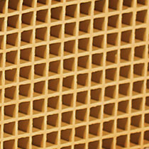 Close-up of ceramic honeycomb of a Condar combustor